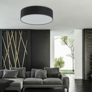 Plafon okrągły z abażurem Rondo 50cm czarny TK Lighting
