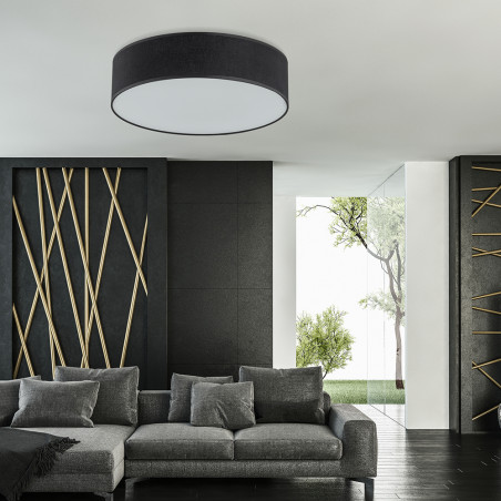 Plafon okrągły z abażurem Rondo 50cm czarny TK Lighting