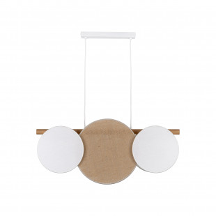 Lampa wisząca podłużna boho Pulse 80cm juta / biały TK Lighting