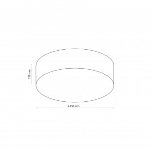 Plafon okrągły z abażurem Rondo 45cm czarny TK Lighting