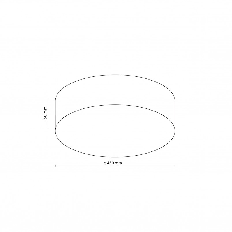 Plafon okrągły z abażurem Rondo 45cm czarny TK Lighting