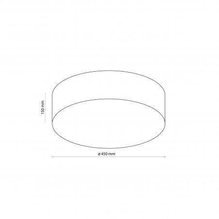 Plafon okrągły z abażurem Rondo 45cm czarny TK Lighting