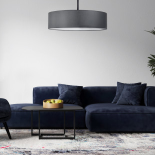 Lampa wisząca z abażurem Rondo 60cm grafitowa TK Lighting
