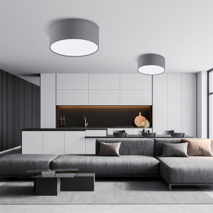 Plafon okrągły z abażurem Rondo 30cm szary TK Lighting