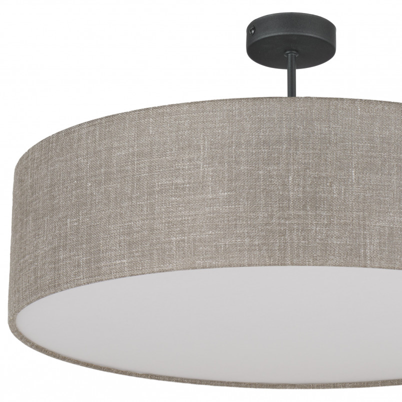Plafon okrągły z lnianym abażurem Rondo II 60cm TK Lighting