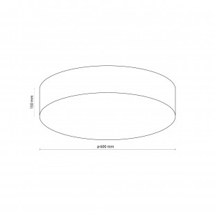 Plafon okrągły z lnianym abażurem Rondo 60cm TK Lighting