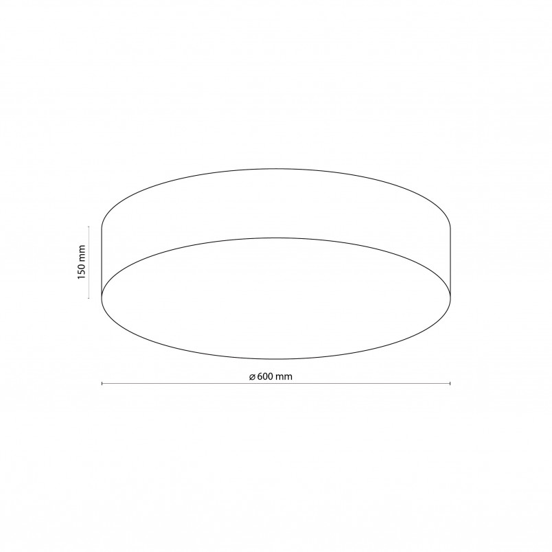 Plafon okrągły z lnianym abażurem Rondo 60cm TK Lighting