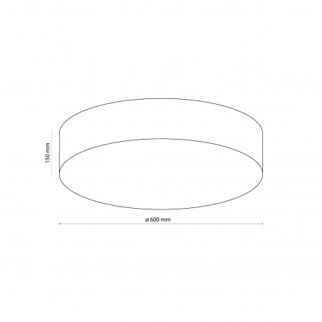 Plafon okrągły z lnianym abażurem Rondo 60cm TK Lighting