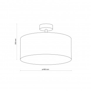 Plafon okrągły z lnianym abażurem Rondo II 40cm TK Lighting