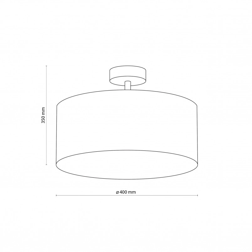 Plafon okrągły z lnianym abażurem Rondo II 40cm TK Lighting