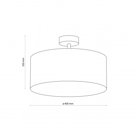 Plafon okrągły z lnianym abażurem Rondo II 40cm TK Lighting