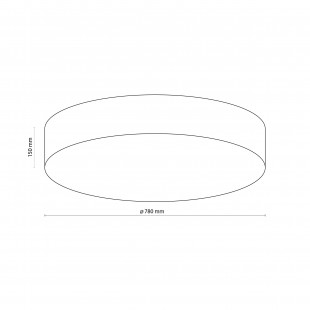Plafon okrągły z lnianym abażurem Rondo 78cm TK Lighting