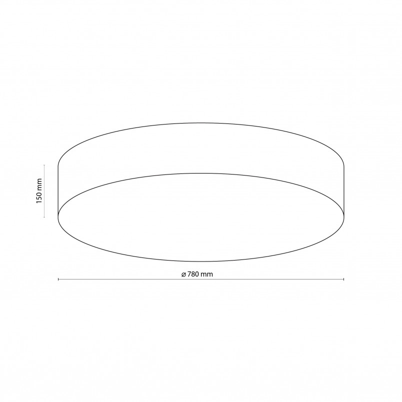 Plafon okrągły z lnianym abażurem Rondo 78cm TK Lighting