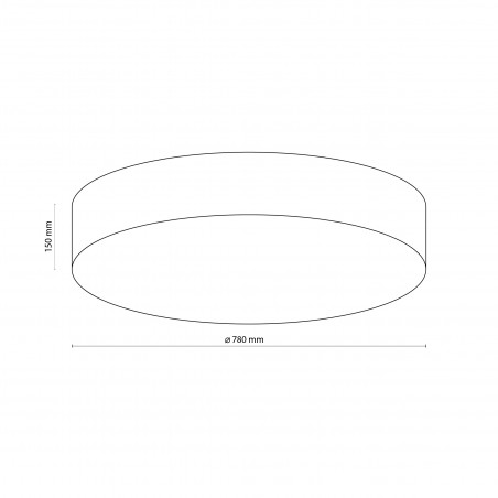 Plafon okrągły z lnianym abażurem Rondo 78cm TK Lighting