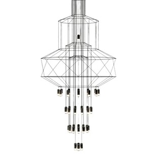 Lampa wisząca druciana designerska Linea 43 Czarna marki Step Into Design