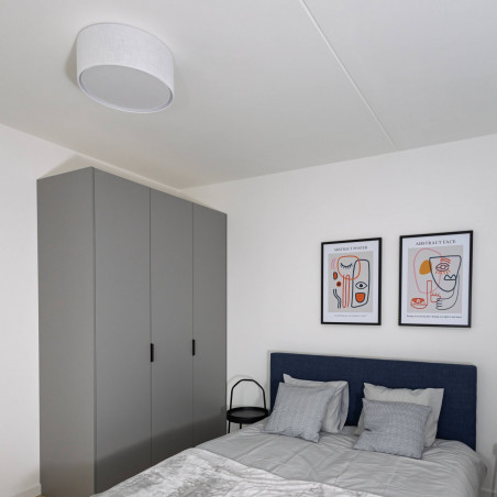 Plafon okrągły z abażurem Rondo 30cm biały TK Lighting