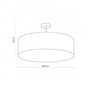Plafon okrągły z lnianym abażurem Rondo II 60cm TK Lighting