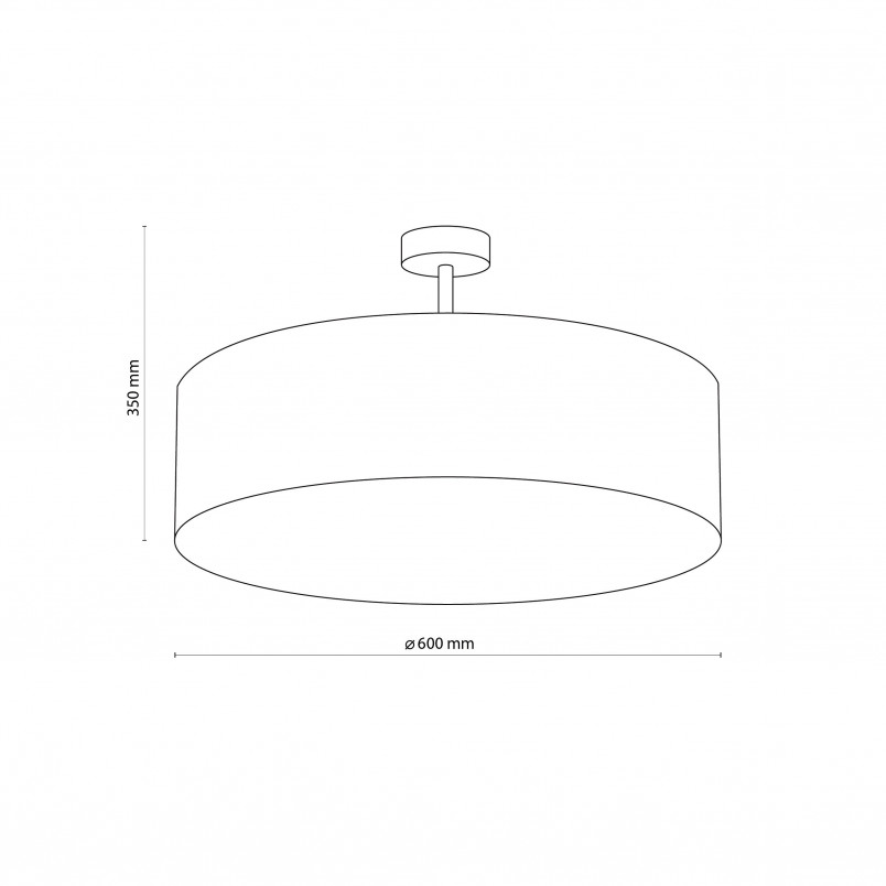 Plafon okrągły z lnianym abażurem Rondo II 60cm TK Lighting