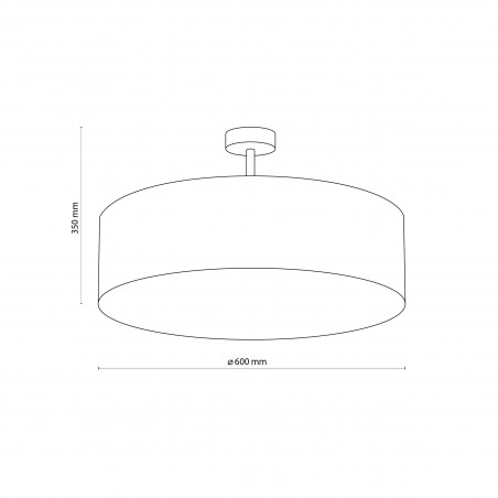 Plafon okrągły z lnianym abażurem Rondo II 60cm TK Lighting