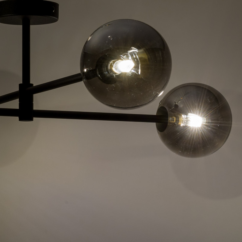 Lampa sufitowa szklane kule Sarius IV 90cm grafit lustrzany / czarny TK Lighting