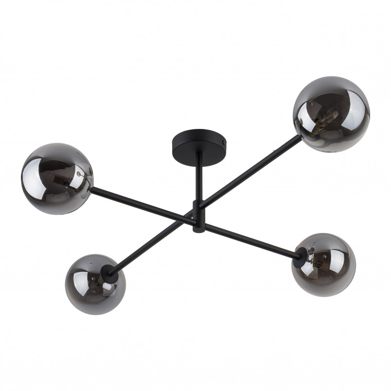 Lampa sufitowa szklane kule Sarius IV 90cm grafit lustrzany / czarny TK Lighting