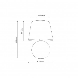 Lampa stołowa szklana dekoracyjna Santana czarna TK Lighting