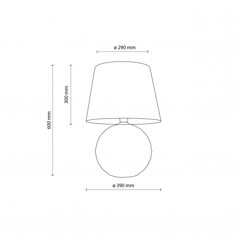 Lampa stołowa szklana dekoracyjna Santana czarna TK Lighting