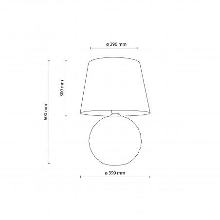 Lampa stołowa szklana dekoracyjna Santana czarna TK Lighting