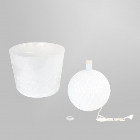 Lampa stołowa szklana dekoracyjna Santana biała TK Lighting