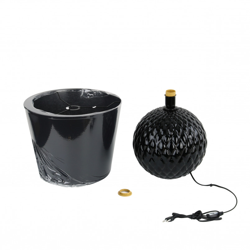 Lampa stołowa szklana dekoracyjna Santana czarna TK Lighting
