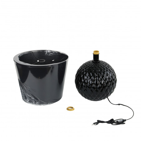 Lampa stołowa szklana dekoracyjna Santana czarna TK Lighting