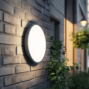 Kinkiet okrągły / plafon zewnętrzny Sferis LED 3000K IP54 24,5cm czarny TK Lighting