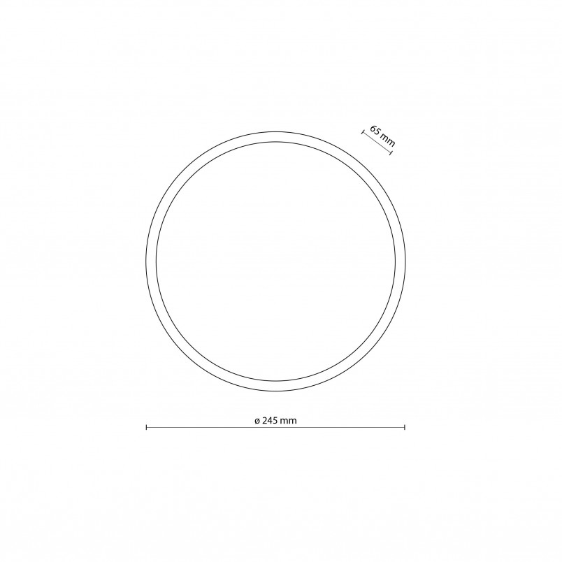 Kinkiet okrągły / plafon zewnętrzny Sferis LED 3000K IP54 24,5cm czarny TK Lighting