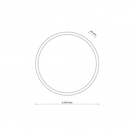 Kinkiet okrągły / plafon zewnętrzny Sferis LED 3000K IP54 24,5cm czarny TK Lighting