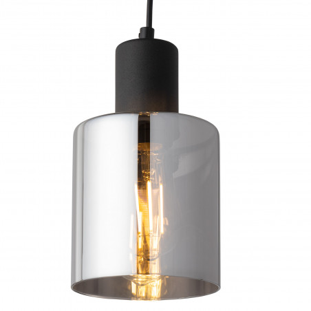 Lampa szklana wisząca Sierra 12cm grafit lustrzany / czarny TK Lighting