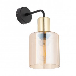 Kinkiet szklany Sierra bursztynowy / złoty TK Lighting