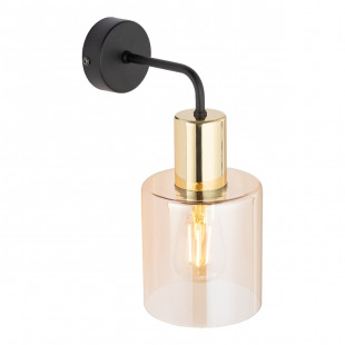 Kinkiet szklany Sierra bursztynowy / złoty TK Lighting