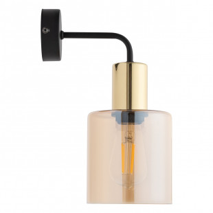 Kinkiet szklany Sierra bursztynowy / złoty TK Lighting