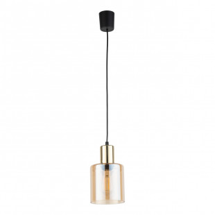 Lampa szklana wisząca Sierra 12cm bursztynowy / złoty TK Lighting