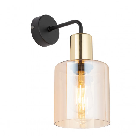 Kinkiet szklany Sierra bursztynowy / złoty TK Lighting