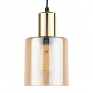 Lampa szklana wisząca Sierra 12cm bursztynowy / złoty TK Lighting