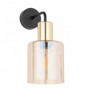 Kinkiet szklany Sierra bursztynowy / złoty TK Lighting