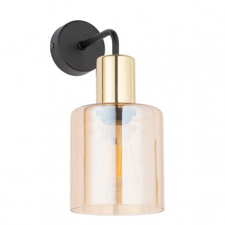 Kinkiet szklany Sierra bursztynowy / złoty TK Lighting