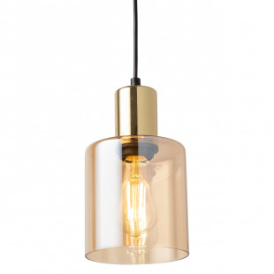 Lampa szklana wisząca Sierra 12cm bursztynowy / złoty TK Lighting