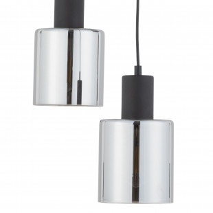 Lampa szklana wisząca potrójna Sierra 32cm grafit lustrzany / czarny TK Lighting