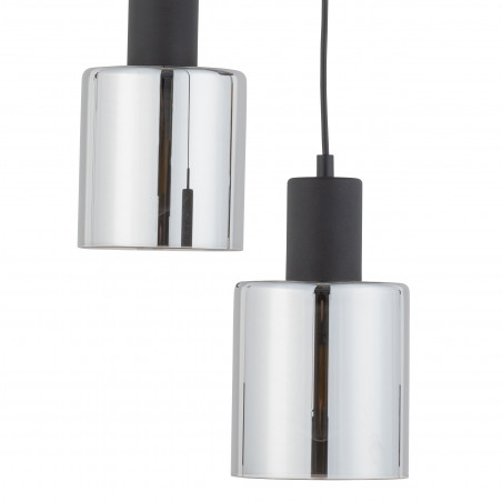 Lampa szklana wisząca potrójna Sierra 32cm grafit lustrzany / czarny TK Lighting