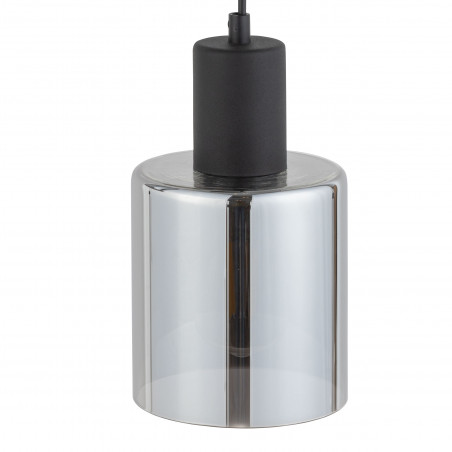 Lampa szklana wisząca potrójna Sierra 32cm grafit lustrzany / czarny TK Lighting