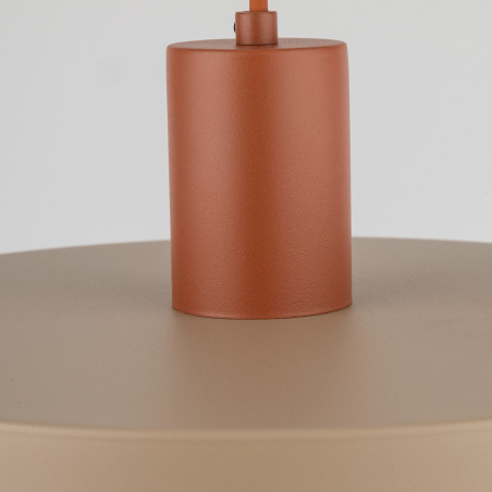 Lampa wisząca z płaskim kloszem Sila Sabia Brick 30cm beżowa TK Lighting