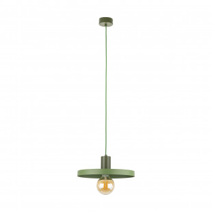 Lampa wisząca z płaskim kloszem Sila Peapod Green 30cm zielona TK Lighting