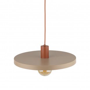 Lampa wisząca z płaskim kloszem Sila Sabia Brick 40cm beżowa TK Lighting